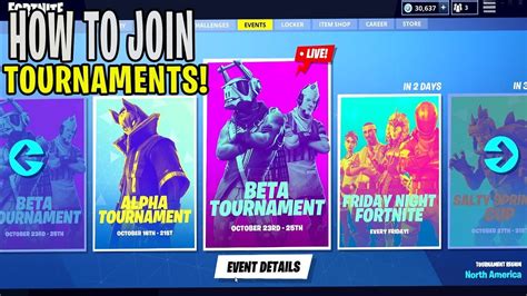 fortnite events tournaments